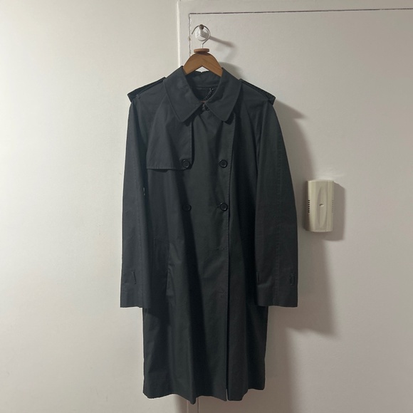 Sandro Charcoal Men’s Trench Coat Large - Picture 1 of 4